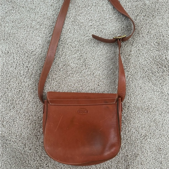Brown Leather Fossil purse- Saddlebag style - Picture 2 of 8